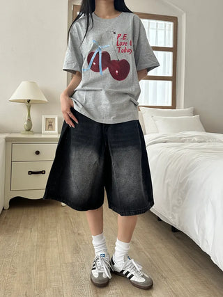 Tika Casual Denim Pocket Bermuda Shorts