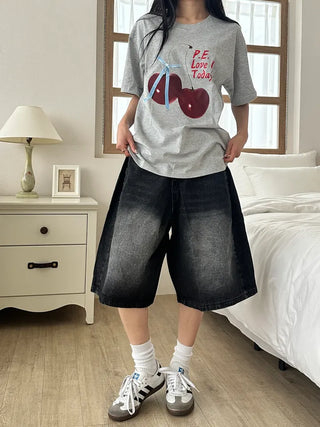 Tika Casual Denim Pocket Bermuda Shorts