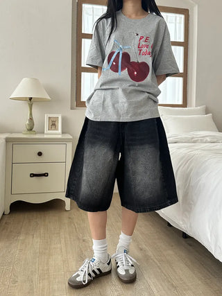 Tika Casual Denim Pocket Bermuda Shorts