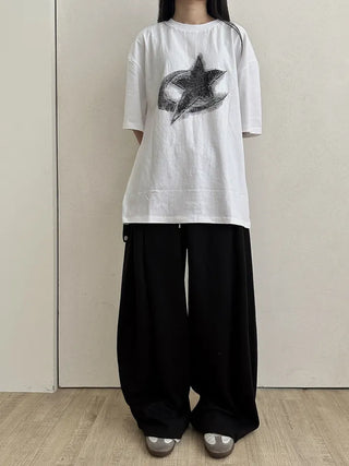 Nouveau Minimal Plain Loose Fit Long Pants