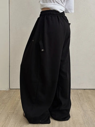Nouveau Minimal Plain Loose Fit Long Pants