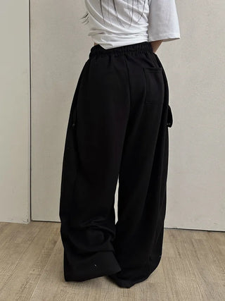 Nouveau Minimal Plain Loose Fit Long Pants