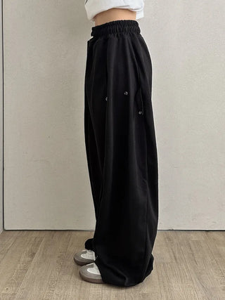 Nouveau Minimal Plain Loose Fit Long Pants
