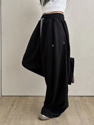Nouveau Minimal Plain Loose Fit Long Pants
