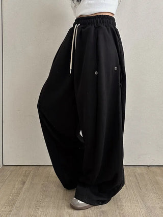 Nouveau Minimal Plain Loose Fit Long Pants