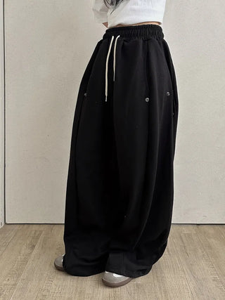 Nouveau Minimal Plain Loose Fit Long Pants