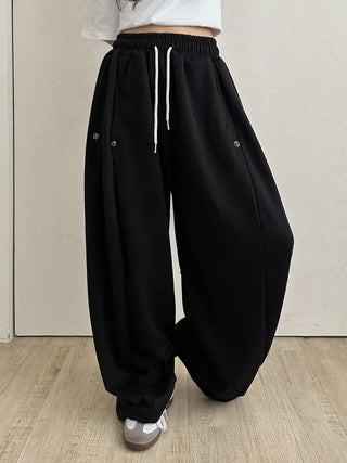 Nouveau Minimal Plain Loose Fit Long Pants