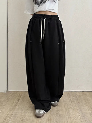 Nouveau Minimal Plain Loose Fit Long Pants
