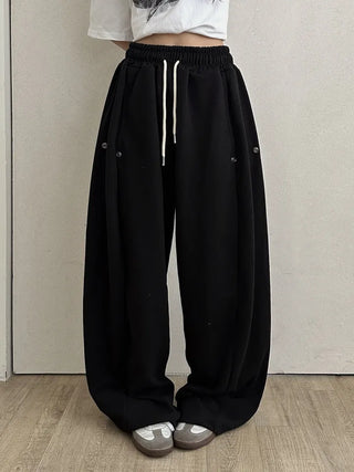 Nouveau Minimal Plain Loose Fit Long Pants