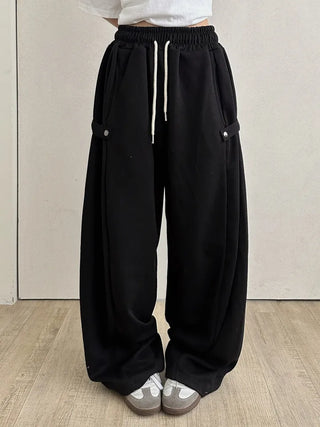 Nouveau Minimal Plain Loose Fit Long Pants