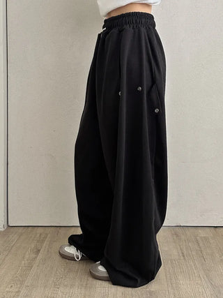 Nouveau Minimal Plain Loose Fit Long Pants