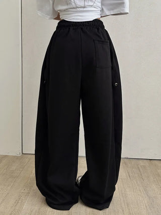 Nouveau Minimal Plain Loose Fit Long Pants
