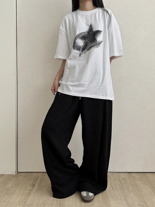 Nouveau Minimal Plain Loose Fit Long Pants