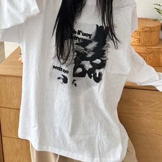 UL Hip Mood Cotton Round Neck Long Sleeve T-shirt