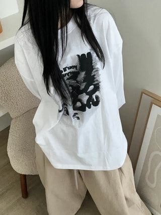 UL Hip Mood Cotton Round Neck Long Sleeve T-shirt