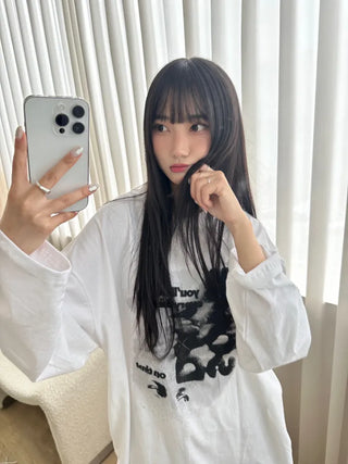 UL Hip Mood Cotton Round Neck Long Sleeve T-shirt