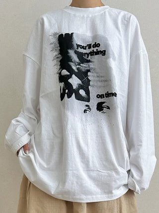 UL Hip Mood Cotton Round Neck Long Sleeve T-shirt