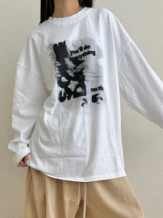 UL Hip Mood Cotton Round Neck Long Sleeve T-shirt