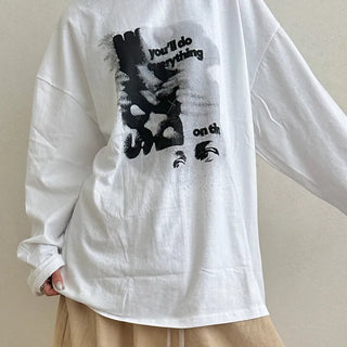 UL Hip Mood Cotton Round Neck Long Sleeve T-shirt