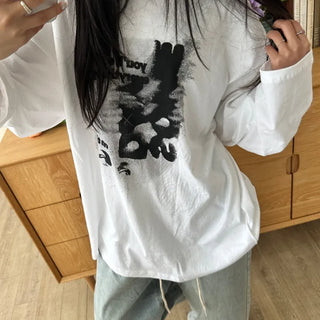 UL Hip Mood Cotton Round Neck Long Sleeve T-shirt