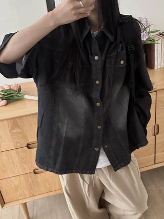 Perrin Comfort Unisex Plain Denim Shirt