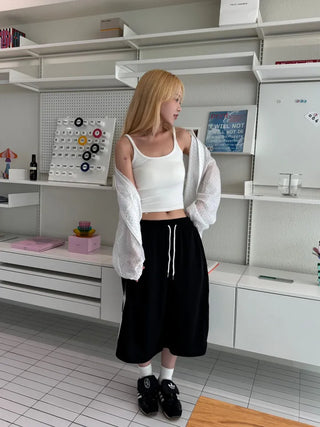 Dot Frill Hooded Windbreaker