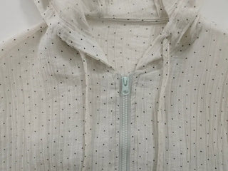 Dot Frill Hooded Windbreaker
