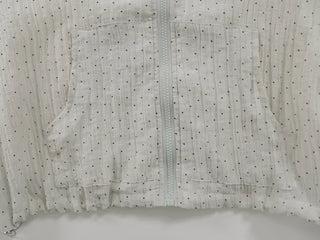 Dot Frill Hooded Windbreaker