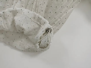 Dot Frill Hooded Windbreaker