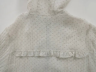 Dot Frill Hooded Windbreaker