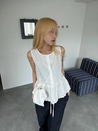 Grunge Polka Dot Bag Set Sleeveless Top
