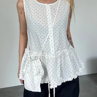 Grunge Polka Dot Bag Set Sleeveless Top