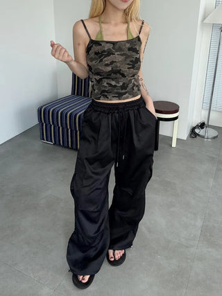 Military layered sleeveless halterneck top