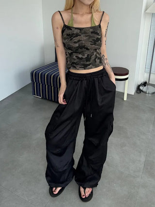 Military layered sleeveless halterneck top
