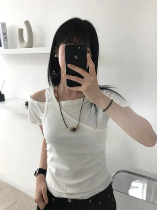 Pure Layered Plain Boat Neck T-shirt