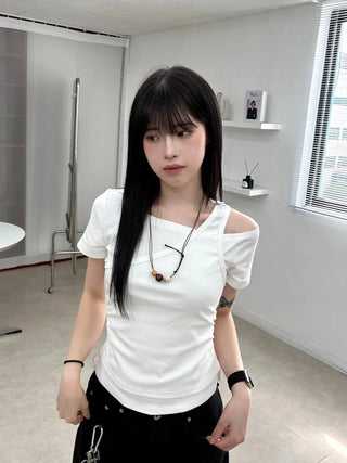 Pure Layered Plain Boat Neck T-shirt