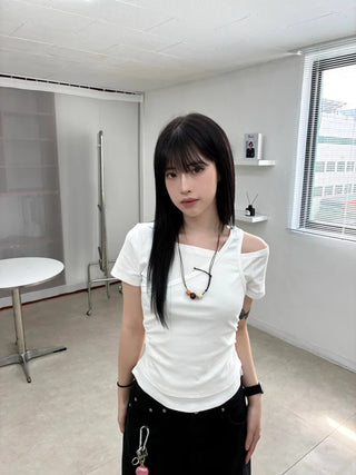 Pure Layered Plain Boat Neck T-shirt