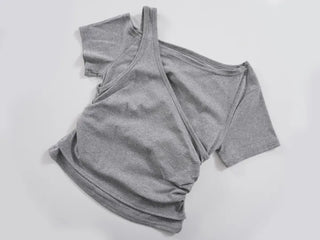 Pure Layered Plain Boat Neck T-shirt