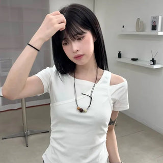 Pure Layered Plain Boat Neck T-shirt