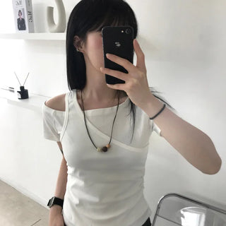 Pure Layered Plain Boat Neck T-shirt