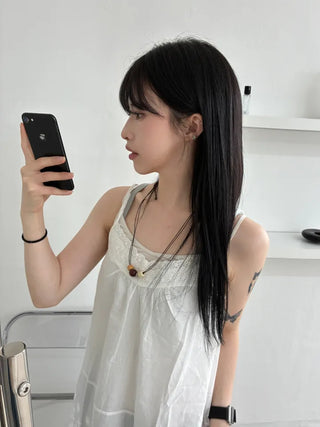 Layered Punching Lace Sleeveless Top