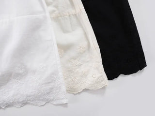 Layered Punching Lace Sleeveless Top