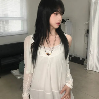 Layered Punching Lace Sleeveless Top