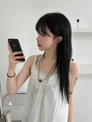 Layered Punching Lace Sleeveless Top