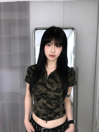 Retro Hip Camo Plage Short Sleeve Hoodie