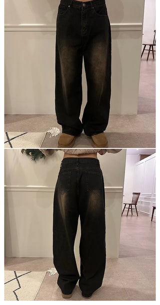 Anna Brown Washed Wide Denim