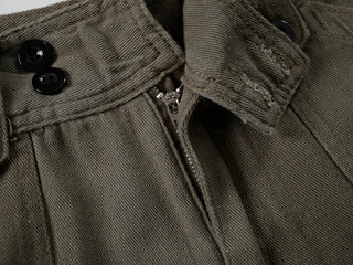 Casual Wide Button Pocket Basic Long Pants
