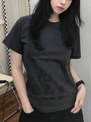 Kiseki Lettering Semi-Crop Top