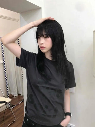 Kiseki Lettering Semi-Crop Top