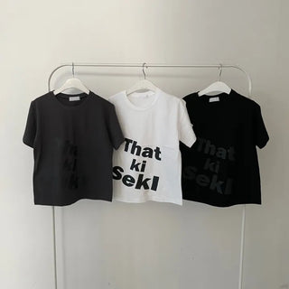 Kiseki Lettering Semi-Crop Top